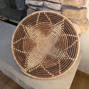 Handwoven Brown and Tan Basket